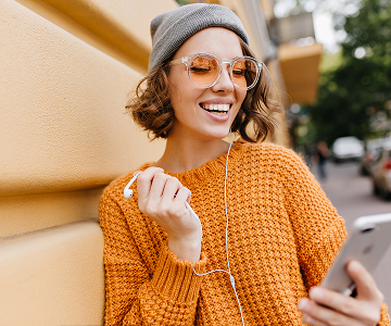 Woman studying online courses outdoors